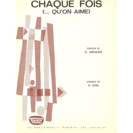 CHAQUE FOIS (… QU'ON AIME)