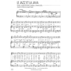 Sheet music LE JAZZ ET LA JAVA Claude Nougaro