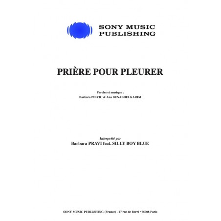 PRIÈRE POUR PLEURER