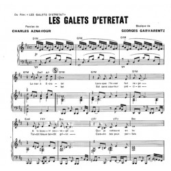 Partition LES GALETS D'ETRETAT Charles AZNAVOUR PDF