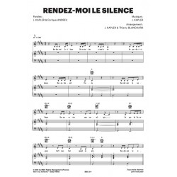 Sheet music RENDEZ-MOI LE SILENCE Julie Zenatti PDF