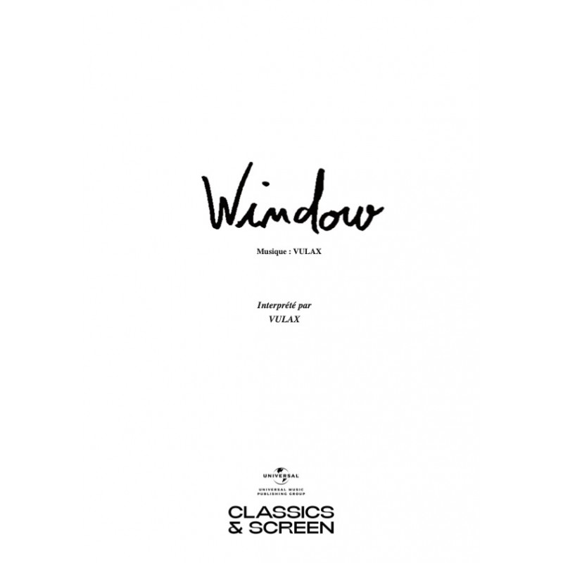 Partition WINDOW VULAX pdf