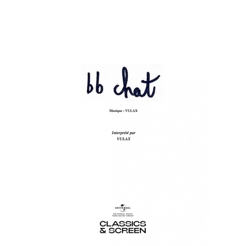 Partition BB CHAT VULAX pdf