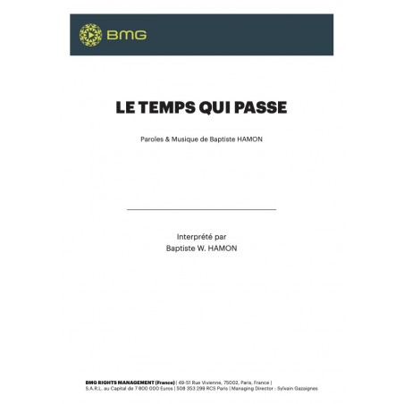 LE TEMPS QUI PASSE
