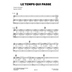 Sheet music LE TEMPS QUI PASSE Baptiste W. Hamon pdf