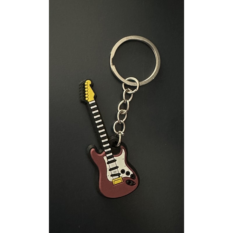 PORTE-CLÉS GUITARE ÉLECTRIQUE BRUNE