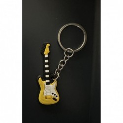 PORTE-CLÉS GUITARE ÉLECTRIQUE JAUNE