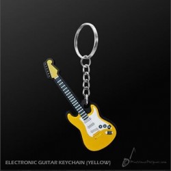 PORTE-CLÉS GUITARE ÉLECTRIQUE JAUNE