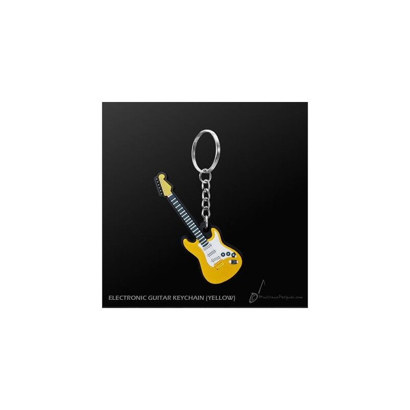 PORTE-CLÉS GUITARE ÉLECTRIQUE JAUNE