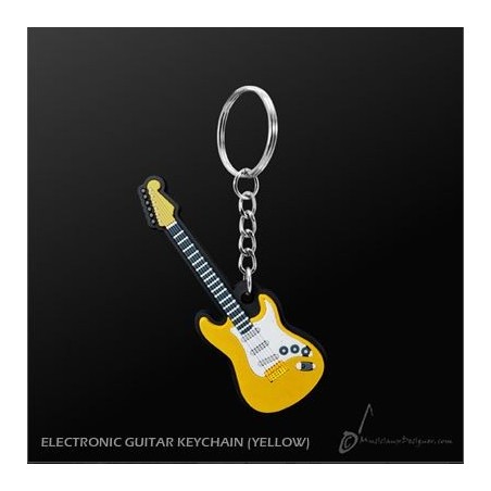 PORTE-CLÉS GUITARE ÉLECTRIQUE JAUNE
