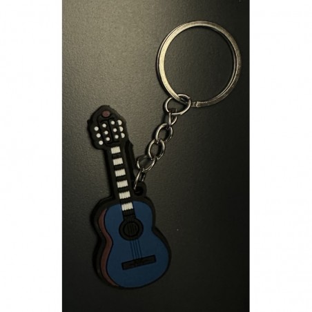 PORTE-CLÉS GUITARE PARLOR BLEUE