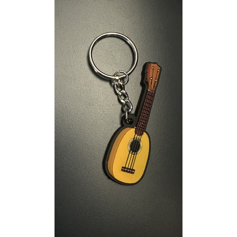 PORTE-CLÉS UKULELE TYPE ANANAS JAUNE