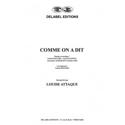 Sheet music COMME ON A DIT LOUISE ATTAQUE PDF