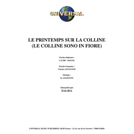 LE PRINTEMPS SUR LA COLLINE (LE COLLINE SONO IN FIORE)