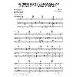 Partition LE PRINTEMPS SUR LA COLLINE (LE COLLINE SONO IN FIORE) DALIDA PDF
