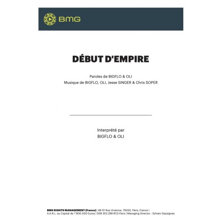 DÉBUT D'EMPIRE