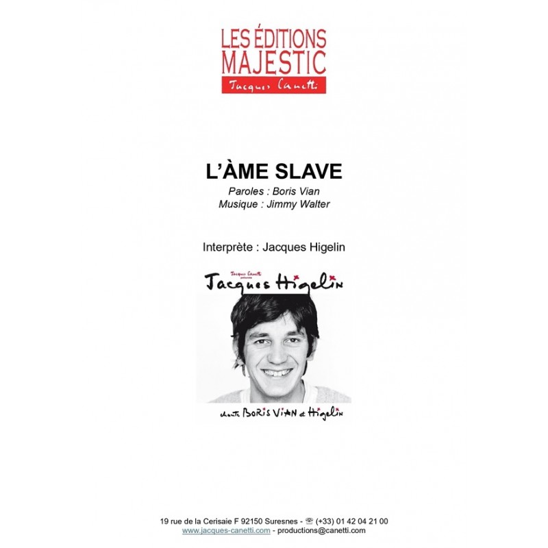 Partition L'ÂME SLAVE Jacques HIGELIN pdf