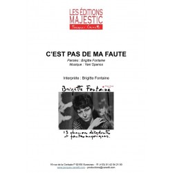 Partition C'EST PAS DE MA FAUTE Brigitte FONTAINE