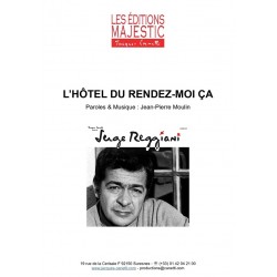 Sheet music L'HÔTEL DU RENDEZ-MOI ÇA Serge REGGIANI