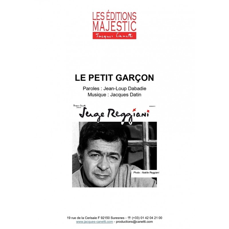 Partition LE PETIT GARÇON Serge Reggiani