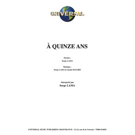 A QUINZE ANS