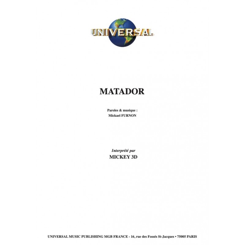 Sheet music MATADOR MICKEY 3D pdf