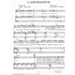 Sheet music L'ASPIRATEUR Claude Nougaro