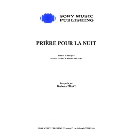 PRIÈRE POUR LA NUIT
