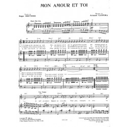 Partition MON AMOUR ET TOI Richard ANTHONY PDF