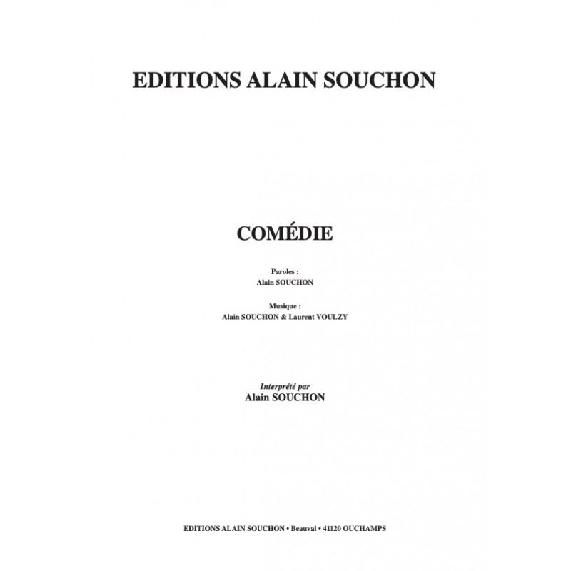 Partition COMÉDIE Alain SOUCHON pdf