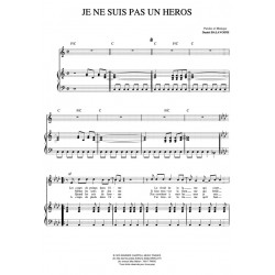 Sheet music JE NE SUIS PAS UN HEROS Daniel Balavoine pdf
