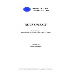 Sheet music NOUS ON SAIT Pierre GARNIER PDF