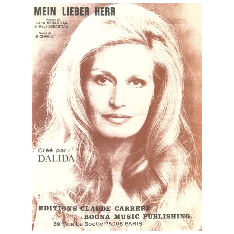 Sheet music MEIN LIEBER HERR DALIDA