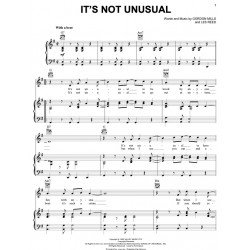 Partition IT'S NOT UNUSUAL Tom Jones