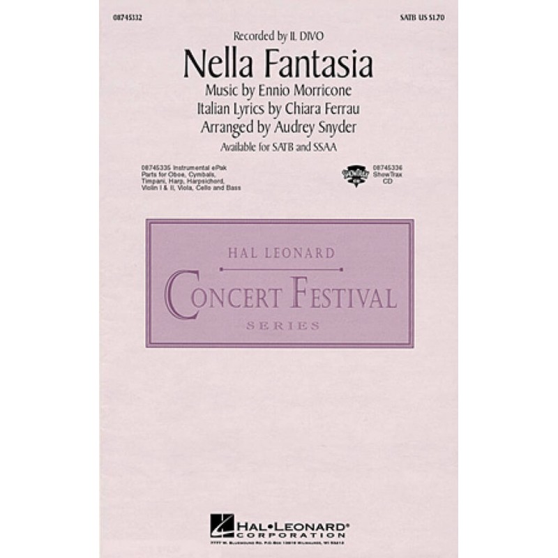 Partition NELLA FANTASIA (SATB) Il Divo