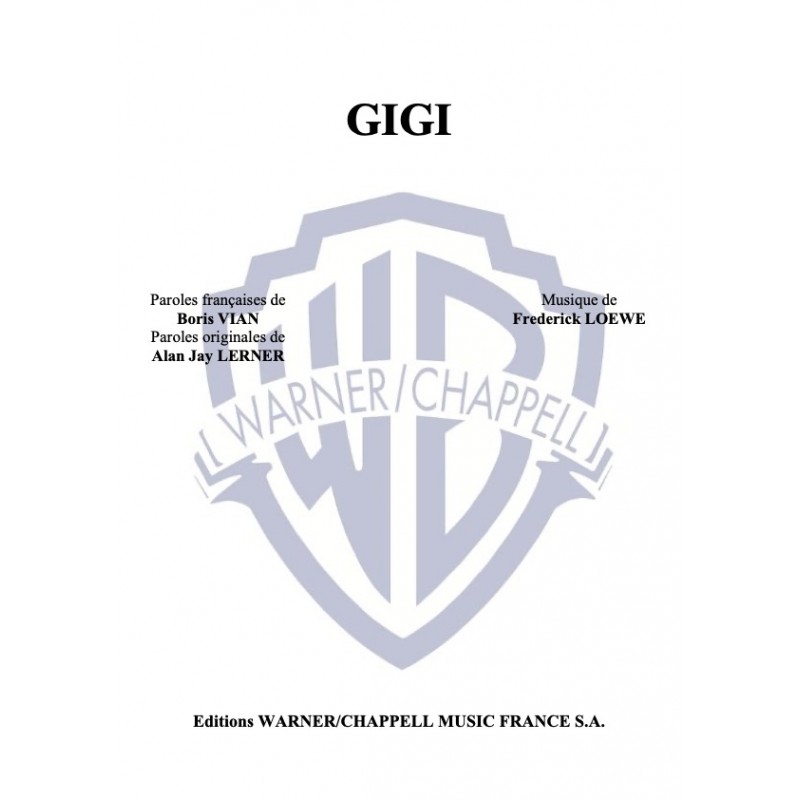 Sheet music GIGI Henri SALVADOR pdf