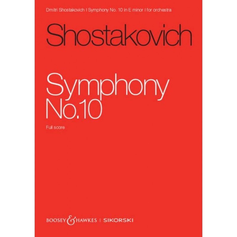 Partition SYMPHONY N°10 Dmitri Shostakovich