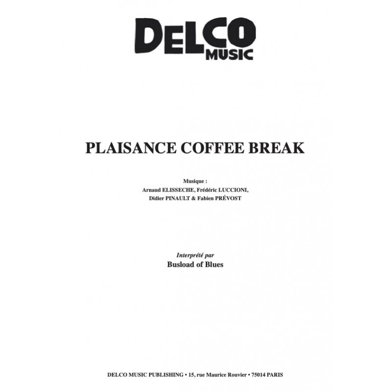 Partition PLAISANCE COFFEE BREAK Busload of Blues pdf