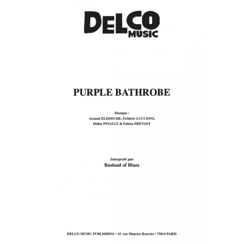 Sheet music PURPLE BATHROBE Busload of Blues pdf