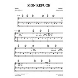 Sheet music MON REFUGE Julien CLERC PDF