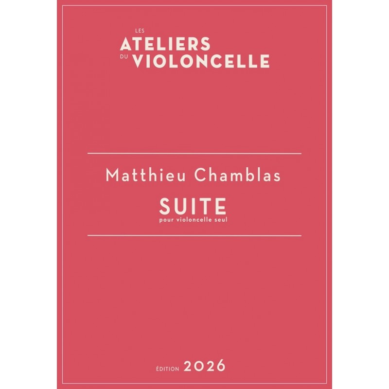 Partition Violoncelle seul Matthieu CHAMBLAS