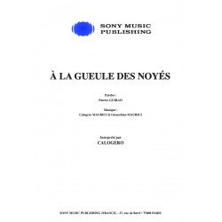 Sheet music A LA GUEULE DES NOYÉS CALOGERO pdf
