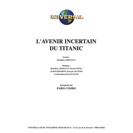 L'AVENIR INCERTAIN DU TITANIC