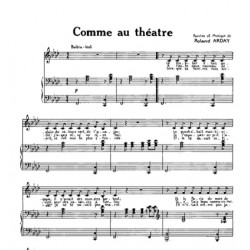 Sheet music COMME AU THÉATRE Cora Vaucaire pdf