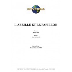 partition L'ABEILLE ET LE PAPILLON Salvador PDF