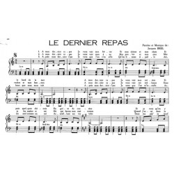 Partition LE DERNIER REPAS Jacques BREL PDF