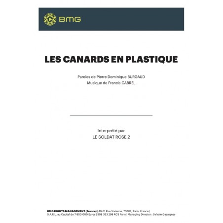 LES CANARDS EN PLASTIQUE