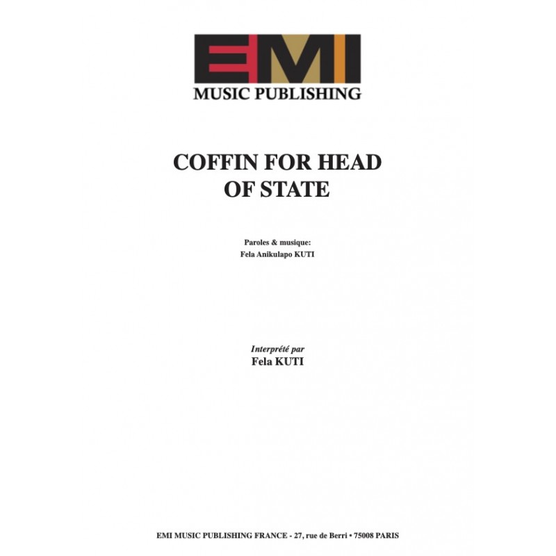Partition COFFIN FOR HEAD OF STATE Fela Kuti pdf