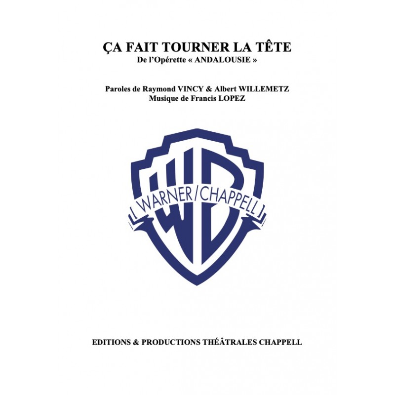 Sheet music ÇA FAIT TOURNER LA TÊTE Marina Hotine pdf