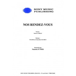 Partition NOS RENDEZ-VOUS Natasha ST PIER pdf